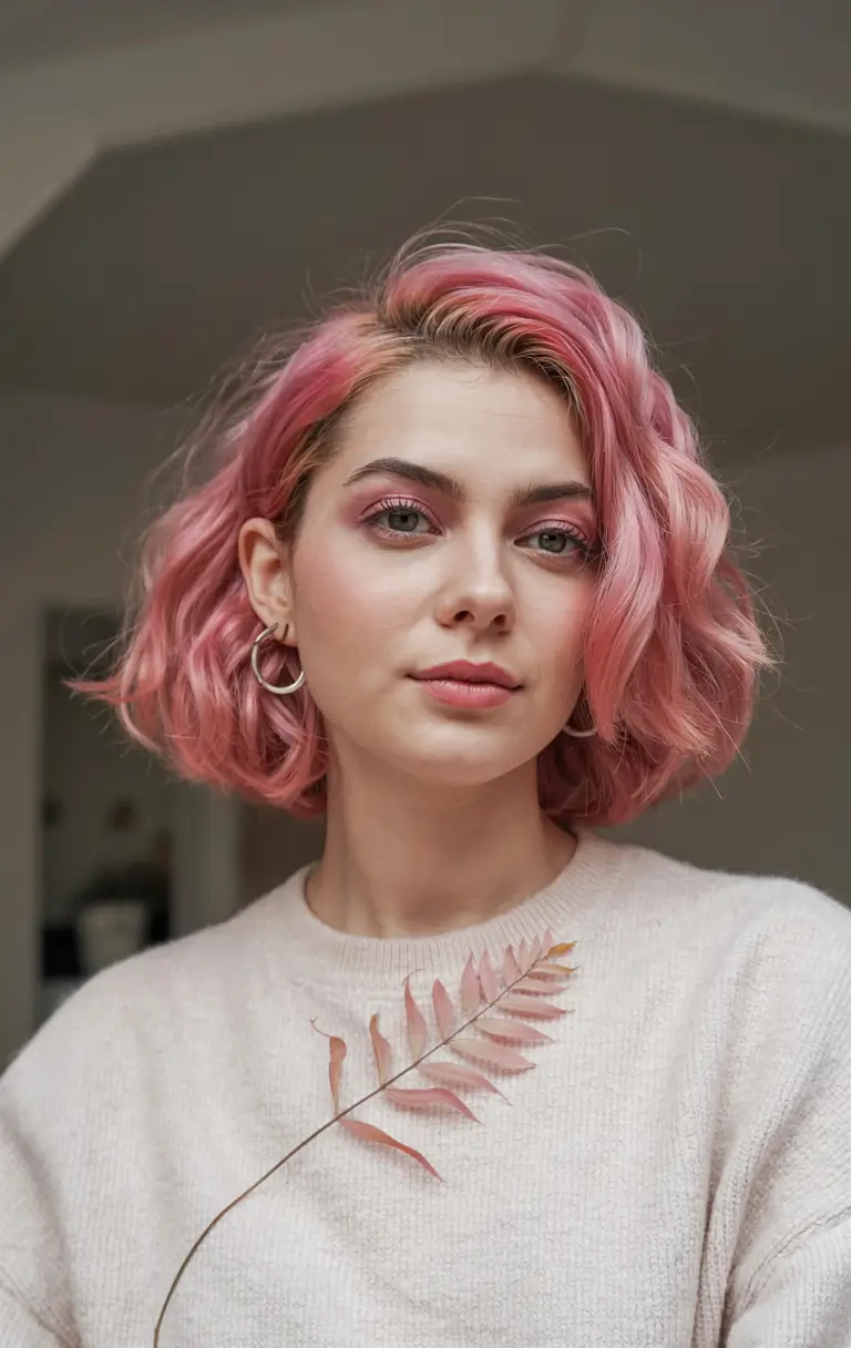 Fun fall hair colors 2025 Soft Bubblegum Bob