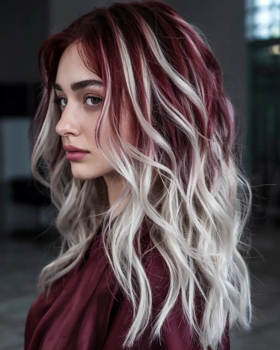 Fun fall hair colors 2025 Crushed Berry Blonde Melt