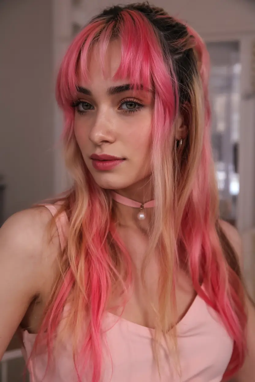 Fun fall hair colors 2025 Pink Cream Soda Layers