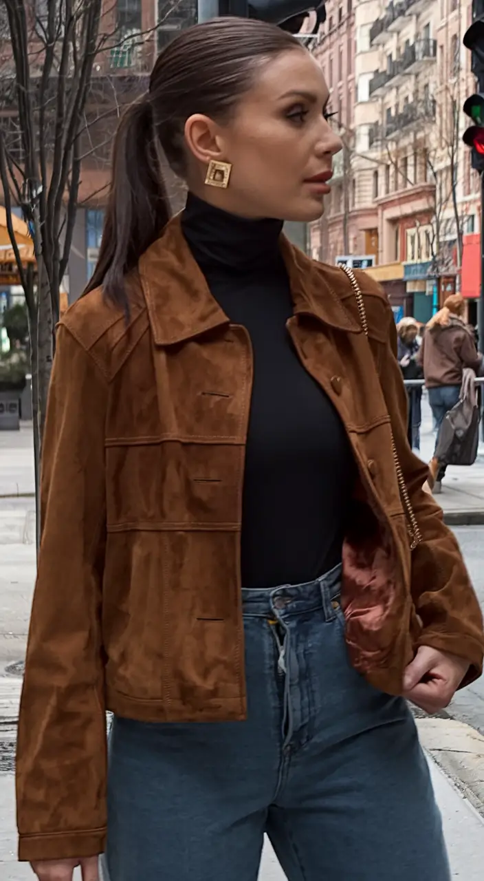 new fall outfits ideas Suede & Denim: Fall Texture Royalty