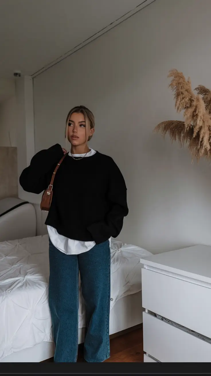 new fall outfits ideas Clean Contrast & Comfy Denim Cool