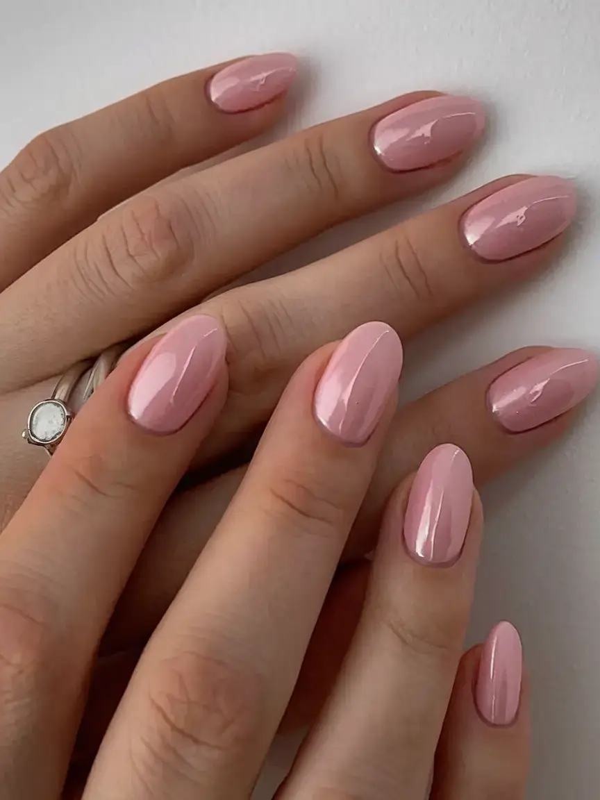 glossy gel nails for summer 2025 Bubblegum Blush Perfection