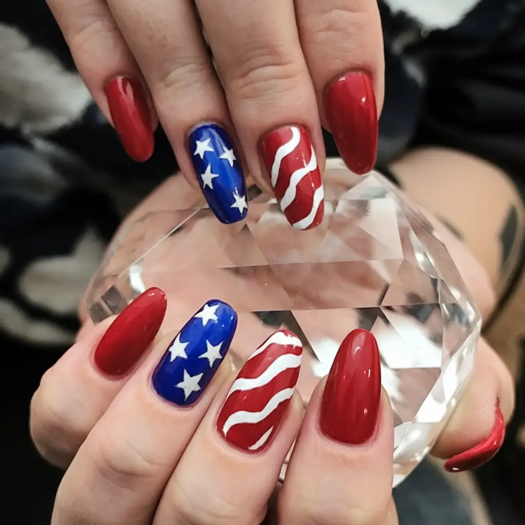 Inspired Nail Designs for July 4th 2025 Classic Patriotic Mix