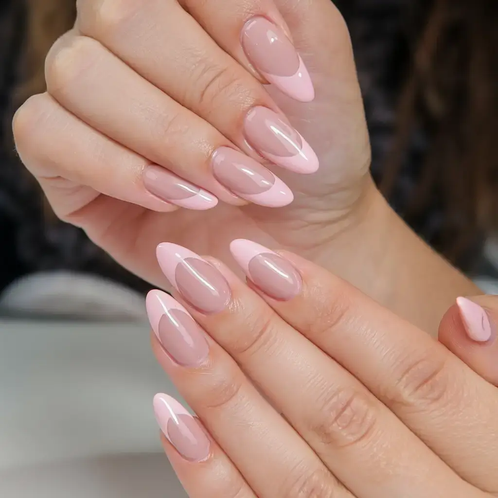 july 2025 nails you’ll want to copy Soft Pink Contours That Whisper Summer