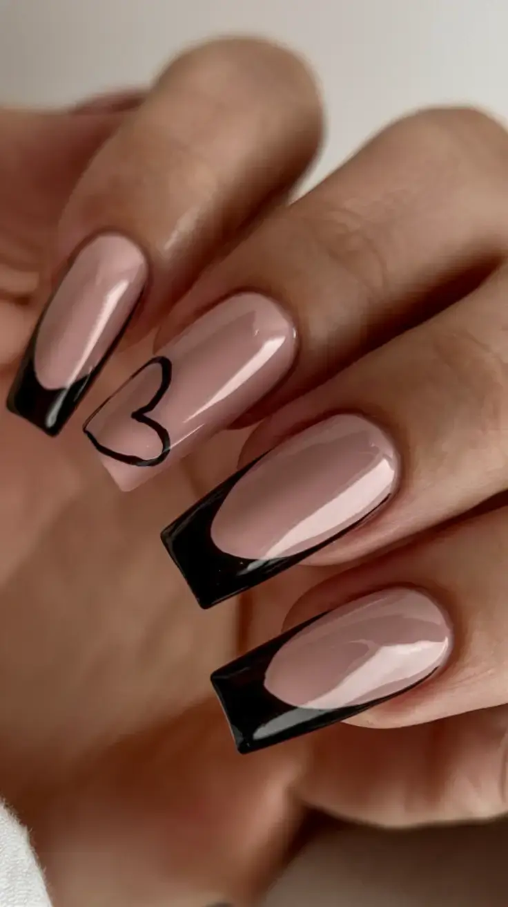 july 2025 nails you’ll want to copy Modern French with a Flirty Twist