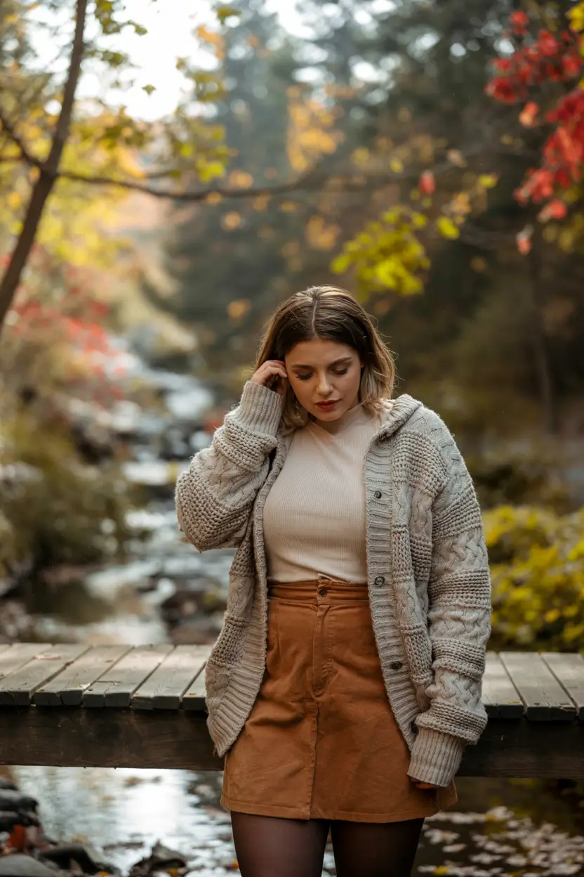 midsize fall outfits ideas 2025+Burnt Earth Tones and Rustic Charm