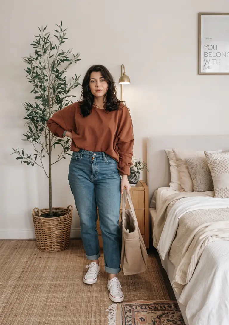 midsize fall outfits ideas 2025-Laidback Layers That Actually Flatter