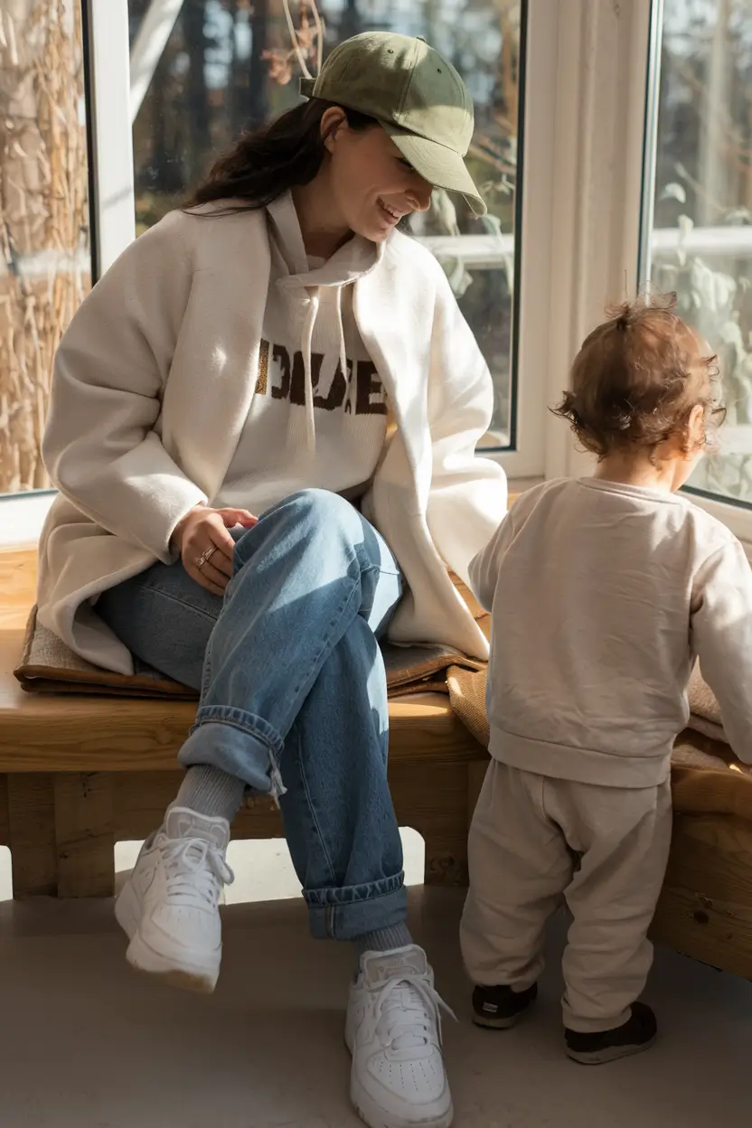 mom outfits ideas for fall 2025-Laid-Back Energy: Sporty Comfort With a Twist
