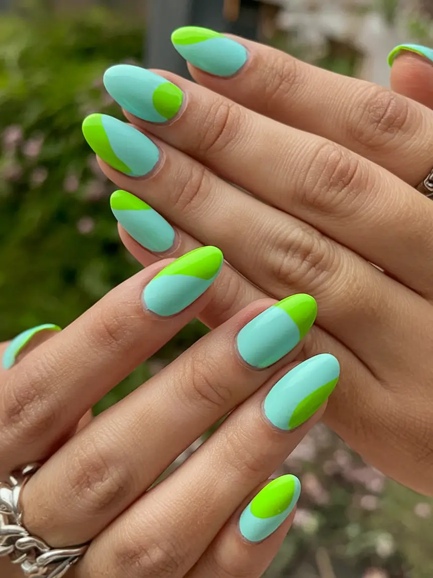 neon nails to glow all summer 2025 Neon Lagoon: The Fresh Water Pop