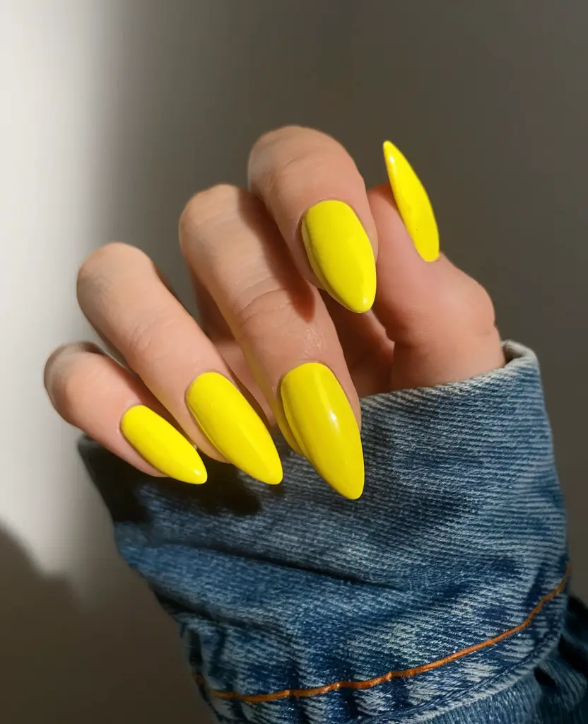 neon nails to glow all summer 2025 Neon Lemonade: The Pure Summer Punch