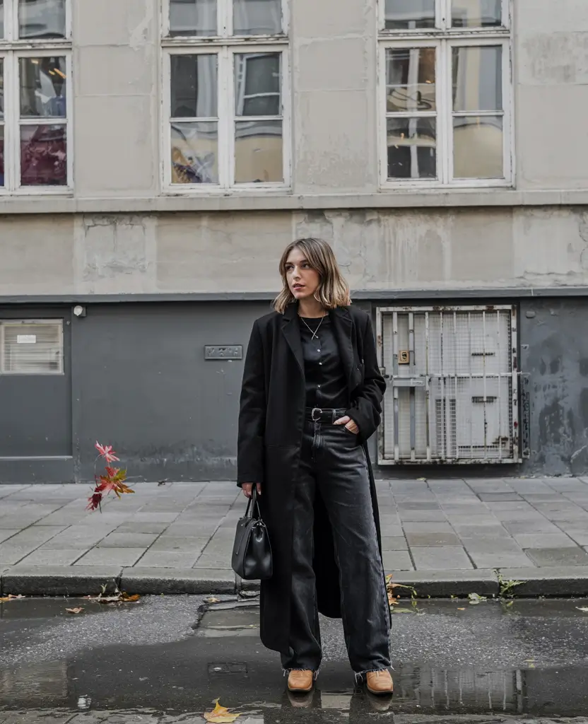 new 2025 fall fashion outfits ideas 2025 All Black, But Make It Textured