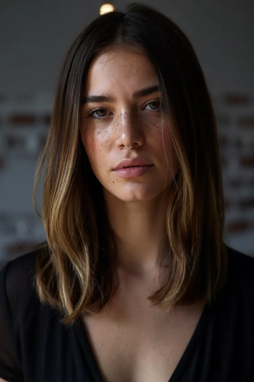 new haicuts - august 2025 ideas Sleek Mid-Length with Root Shadow