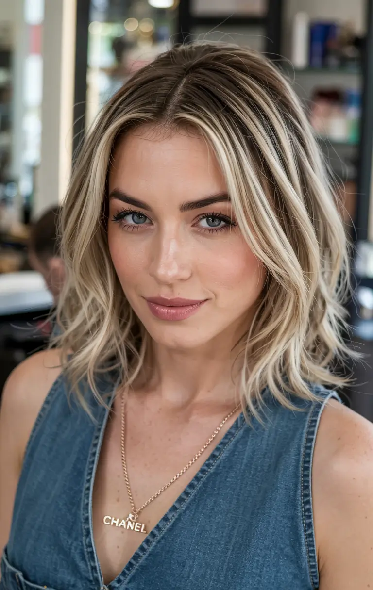 new haicuts - august 2025 ideas Blended Blonde Waves with a Middle Part