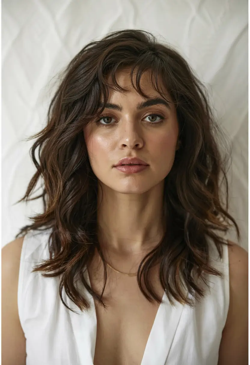 new haicuts - august 2025 ideas Wavy Bob with Fringe Energy