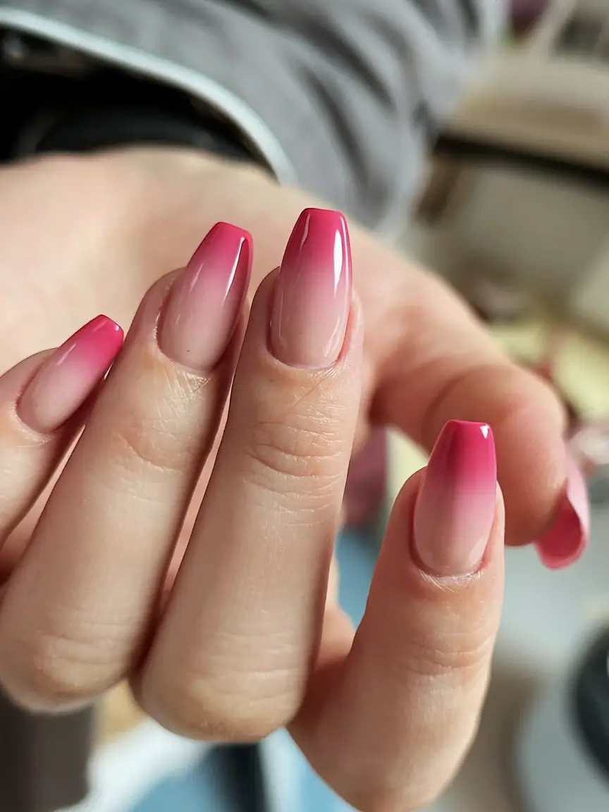 ombre nail designs to try summer 2025 Peony Square Ombre