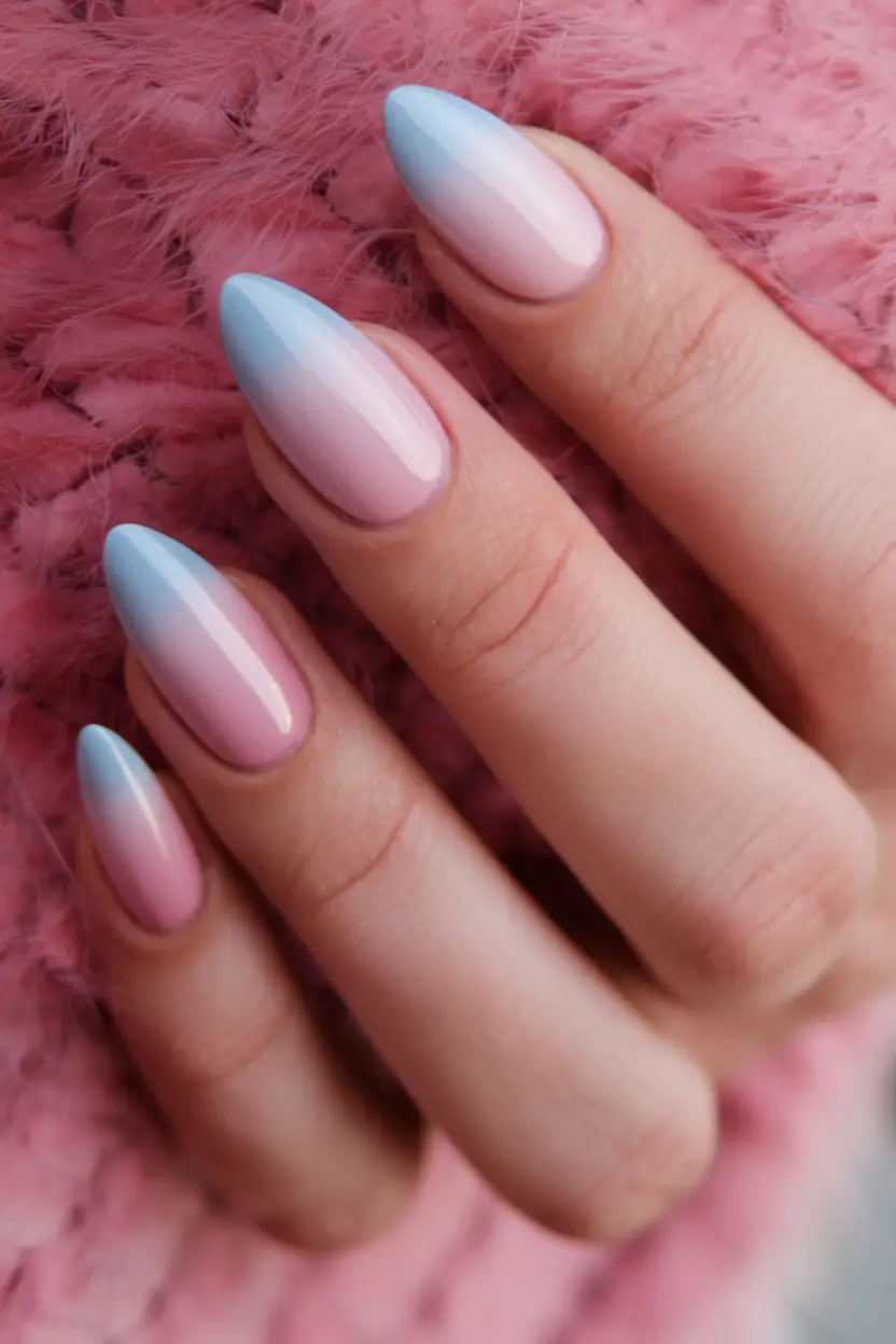 ombre nail designs to try summer 2025 Cool Cotton Candy Ombre