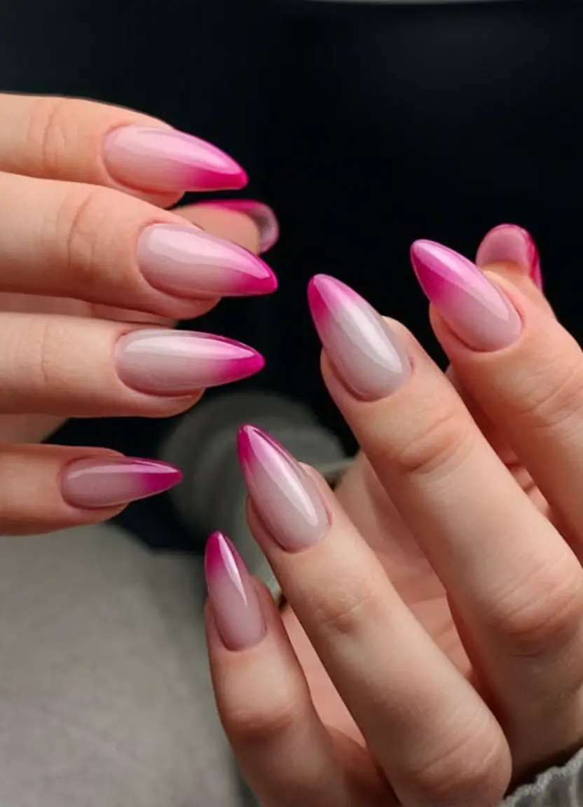 ombre nail designs to try summer 2025 Vibrant Watermelon Edge