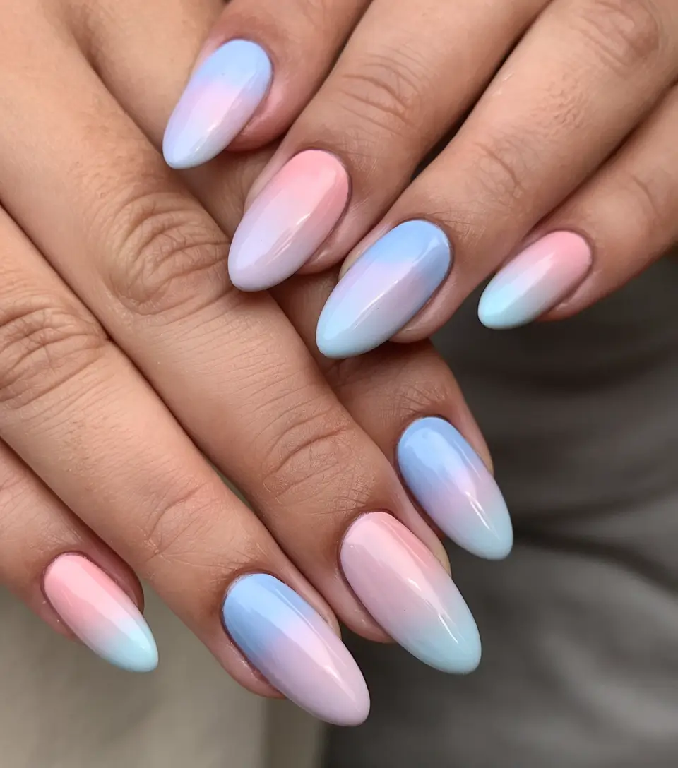 ombre nail designs to try summer 2025 Pastel Skies Ombre