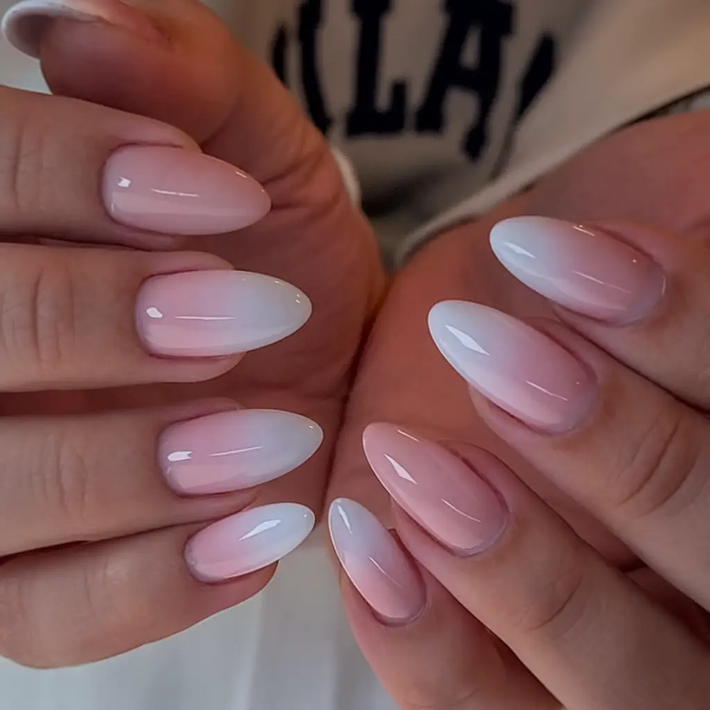 ombre nail designs to try summer 2025 Cloud-Soft Baby Pink Ombré