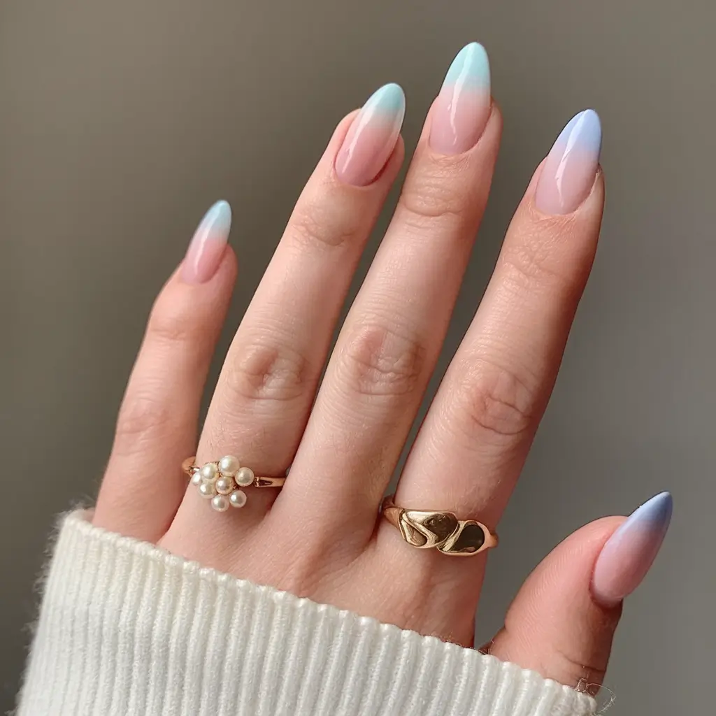 ombre nail looks for summer 2025 Pastel Whisper Ombre