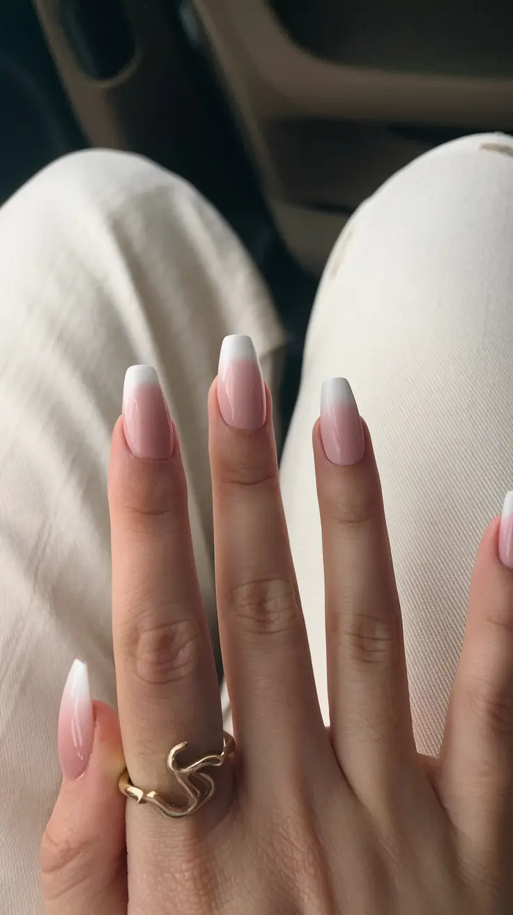 ombre nail looks for summer 2025 French Fade Revival