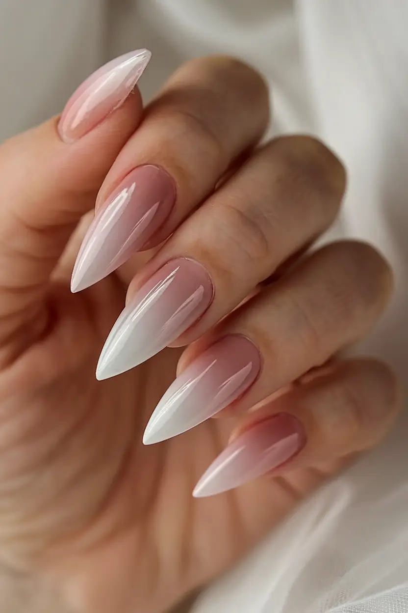 ombre nail looks for summer 2025 Snowcone Stiletto Ombre