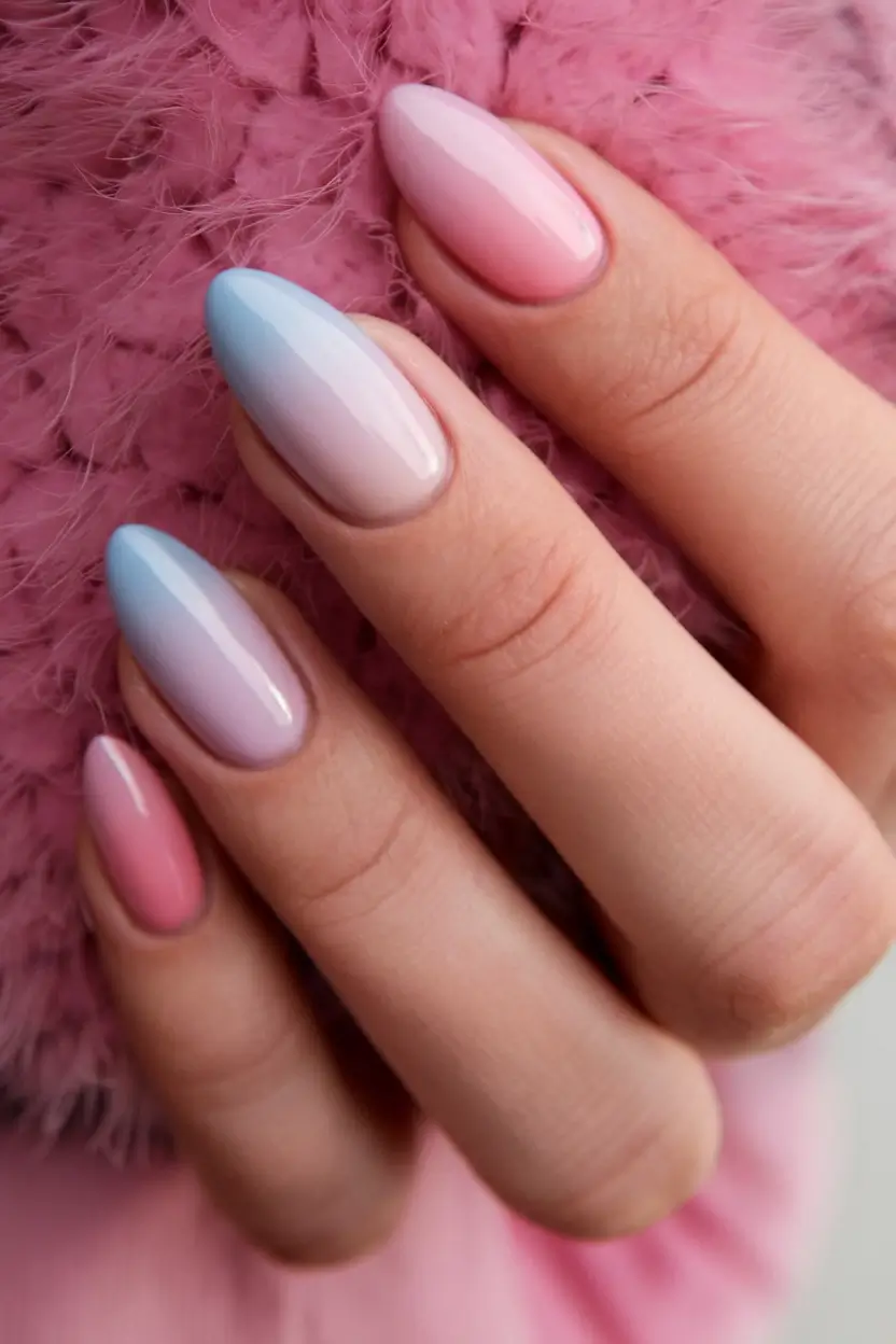 ombre nail looks for summer 2025 Bubblegum Pastel Fade