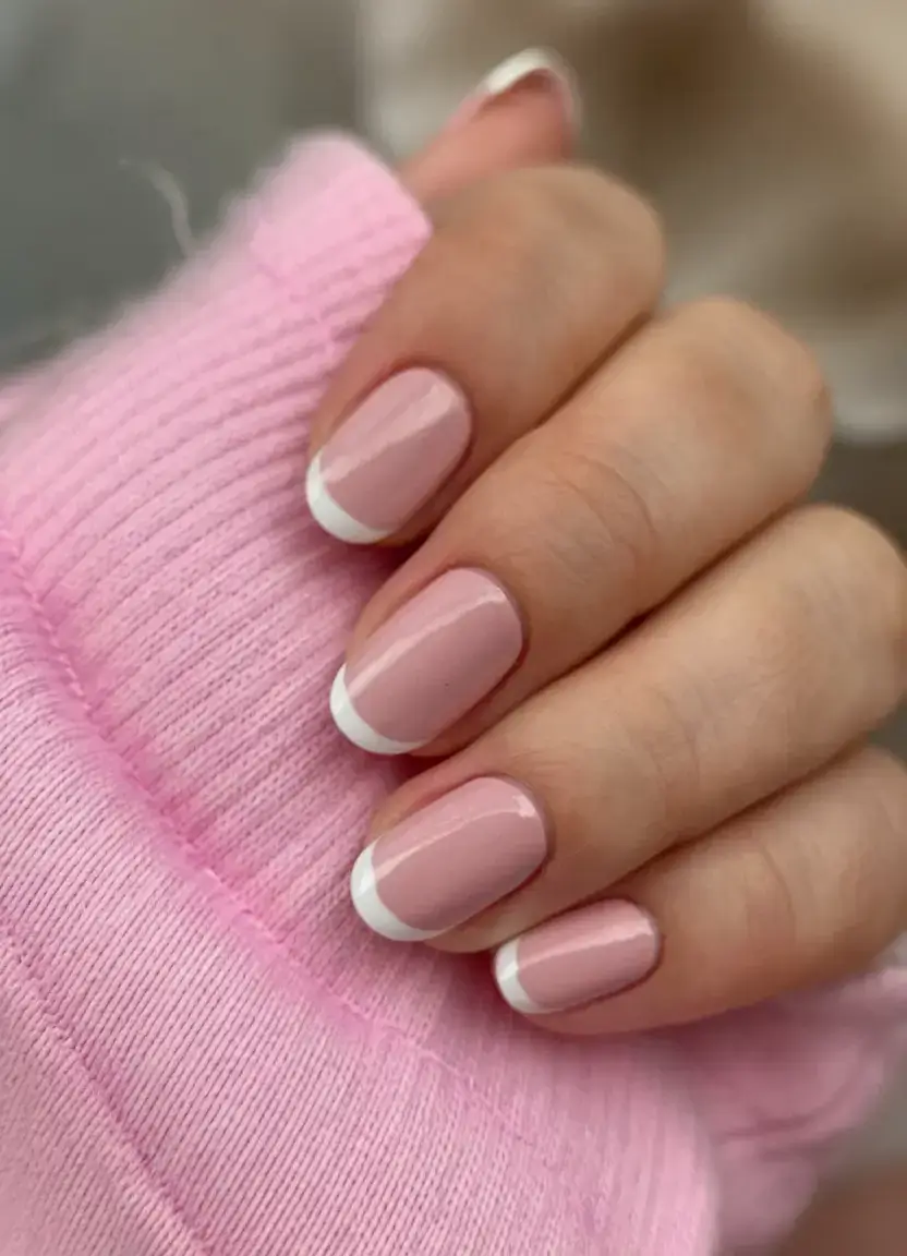 oval nail inspo for summer 2025 looks Soft French With a Rounded Edge