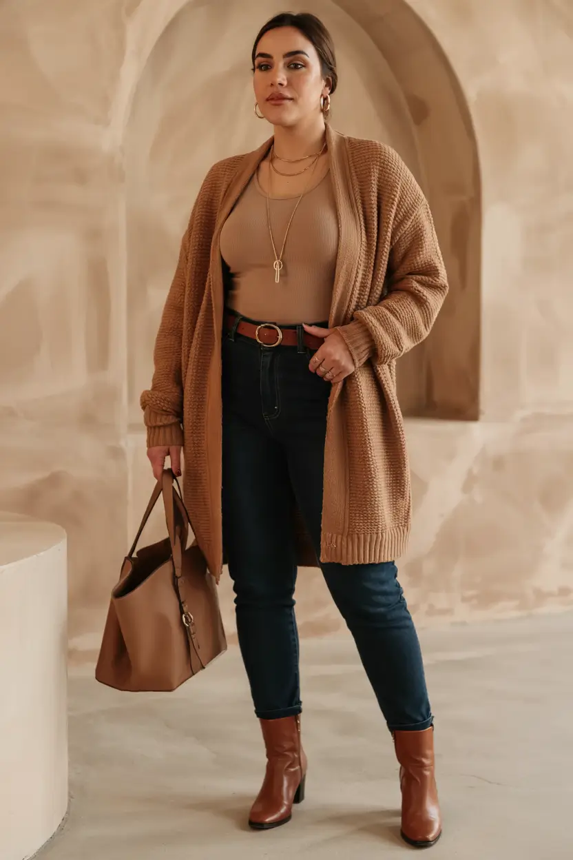 plus size fall fashion ideas 2025 Modern Fall Uniform: Warm Neutrals