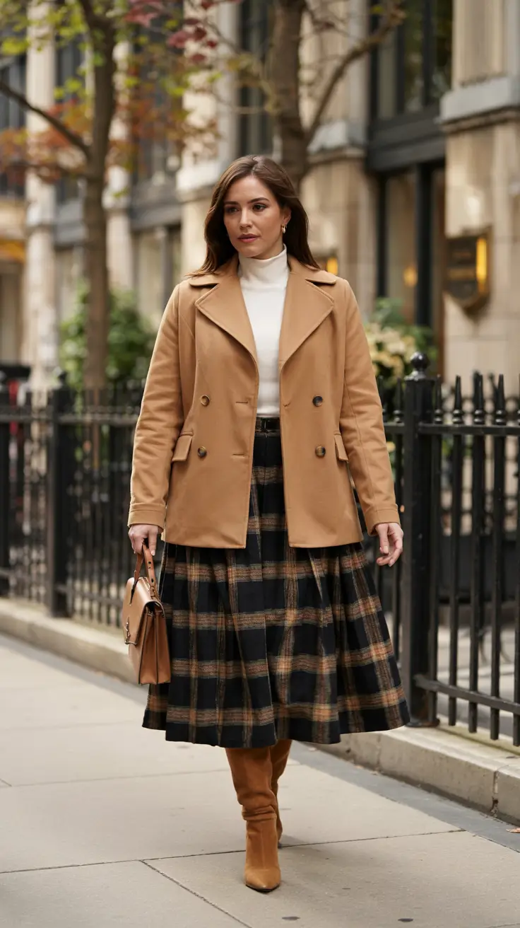 plus size fall fashion ideas 2025 Downtown Cool with a Touch of Academia