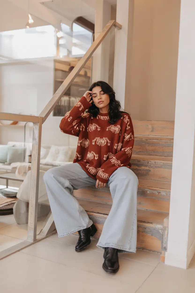 plus size fall fashion ideas 2025 Laid-Back Layers with a Graphic Twist