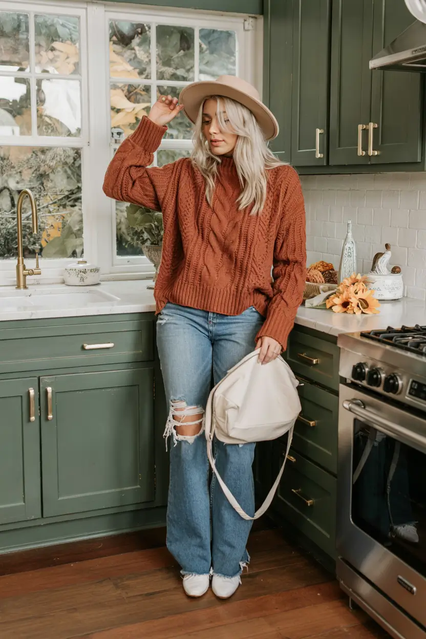 plus size fall fashion ideas 2025 Casual Comfort with a Western Nod