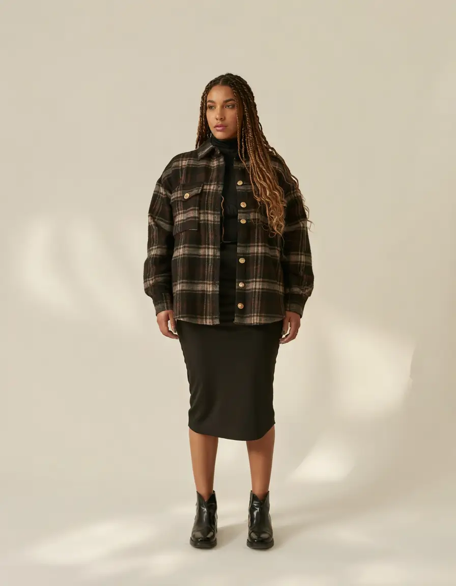 plus size fall fashion ideas 2025 Modern Minimalism in Monochrome Neutrals