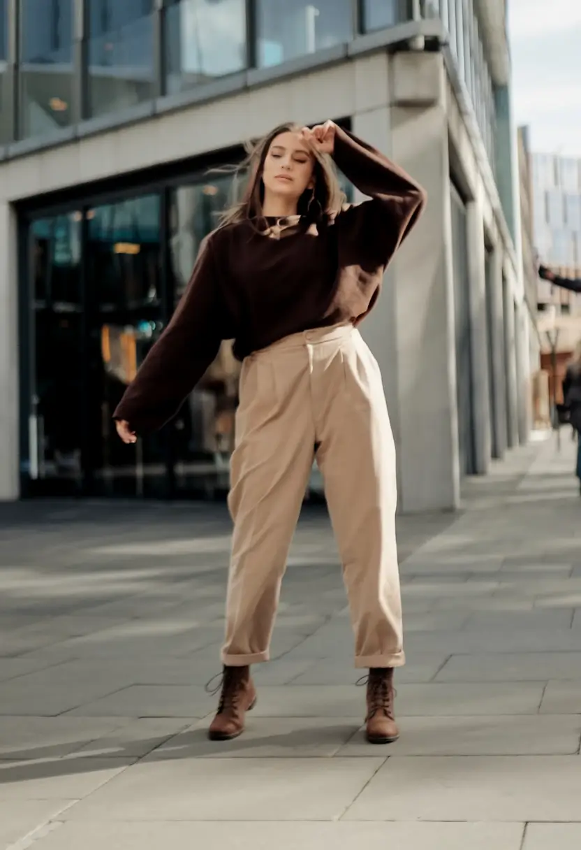 plus size fall outfit Modern Utility: Casual Cool with a Sculpted Edge