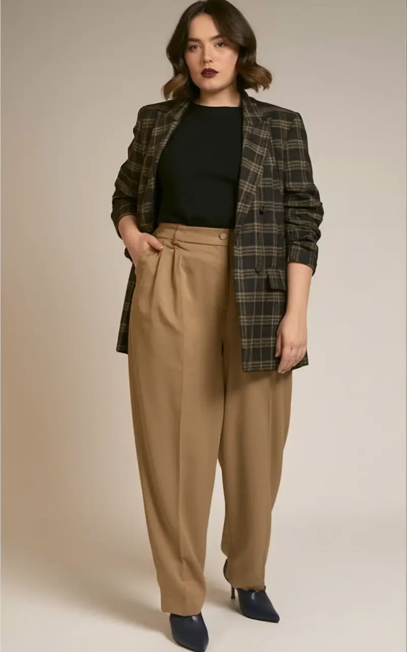 plus size fall outfit Fall Layers with a Dark Academia Twist