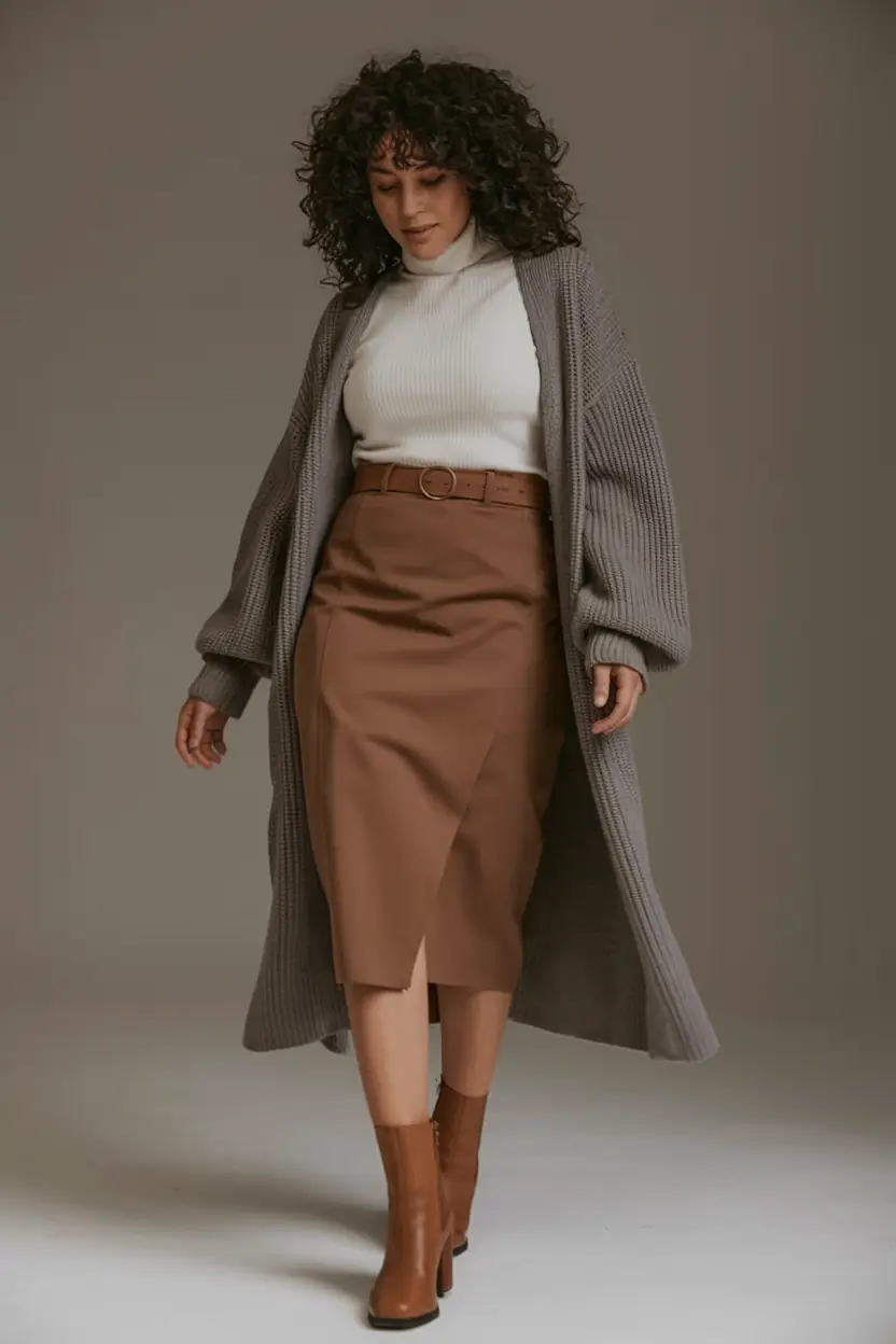 plus size fall outfit The Soft Side of Sharp: Knits and Structure