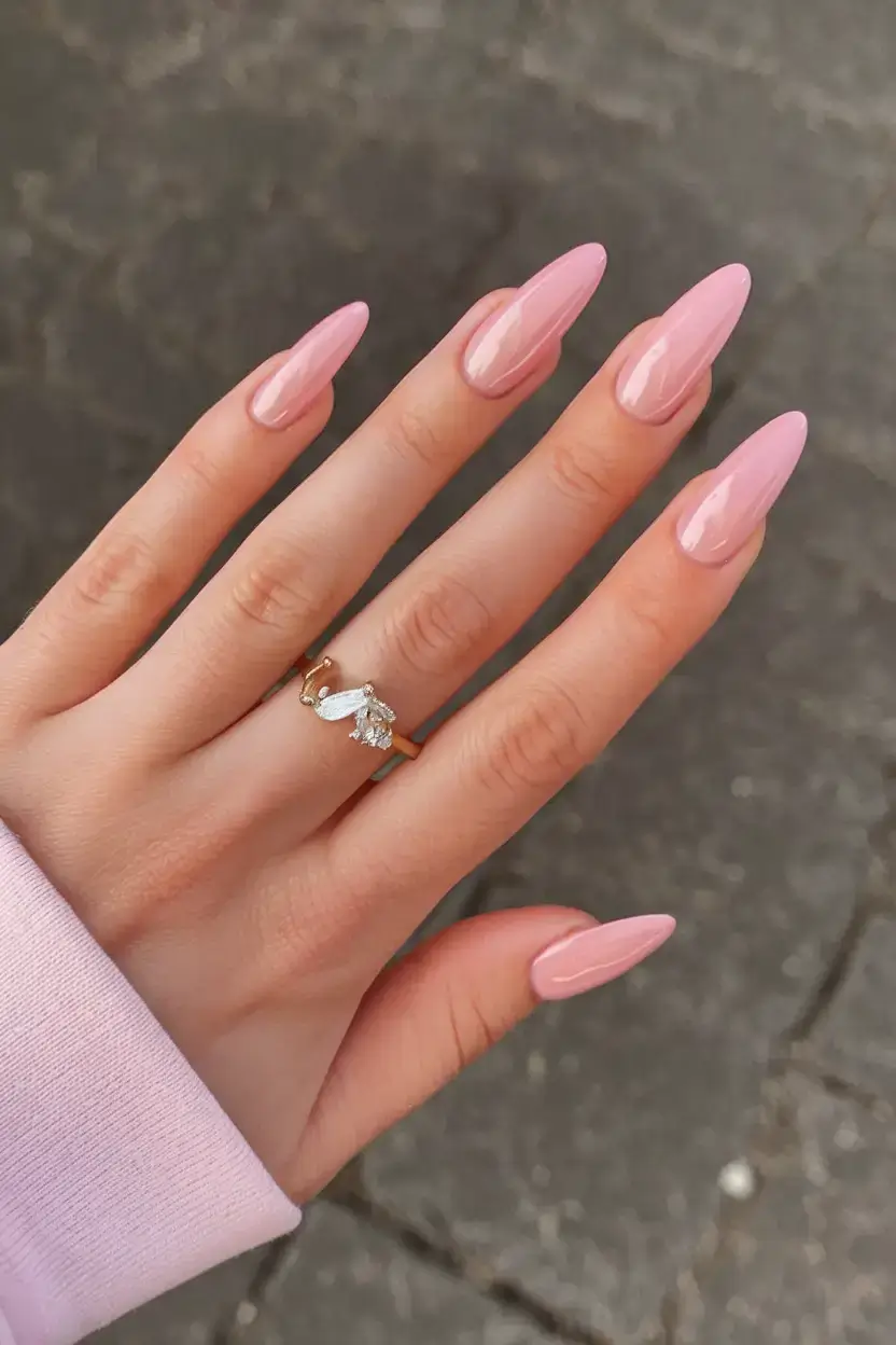 prettiest pink nails for summer 2025 Cotton Candy Gloss