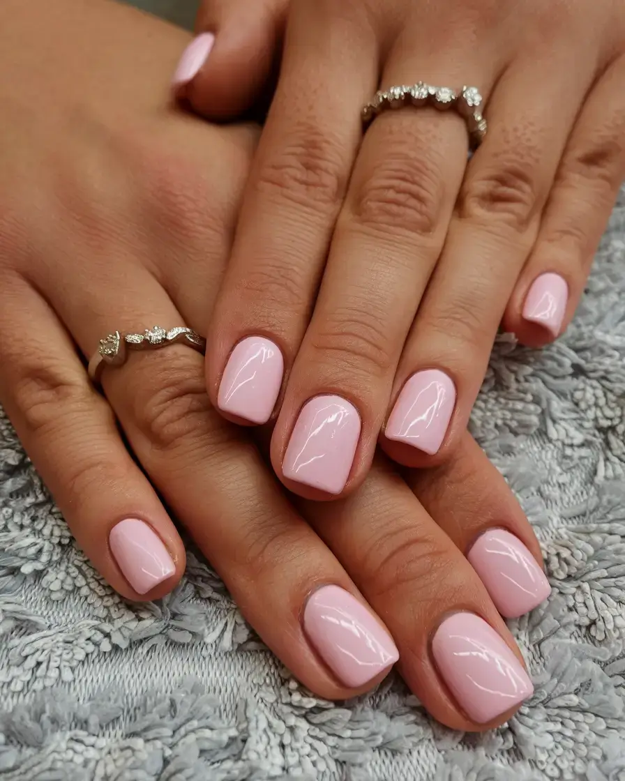 prettiest pink nails for summer 2025 Short & Sweet Peony Pink