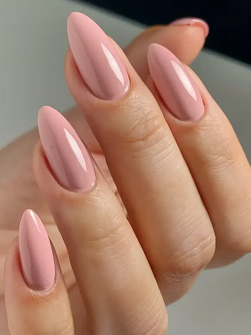 prettiest pink nails for summer 2025 Blushed Almond Simplicity
