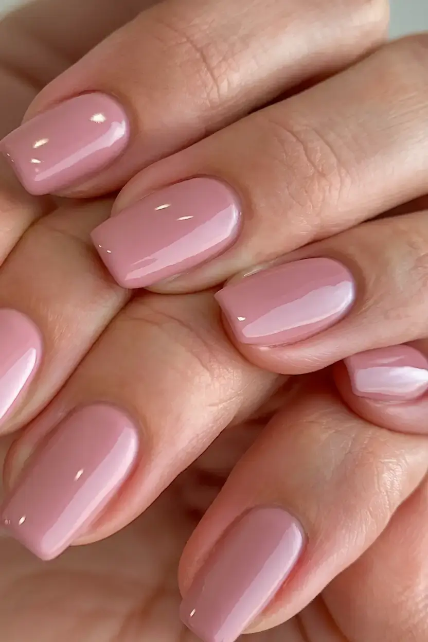 prettiest pink nails for summer 2025 Short Square Soft Blush