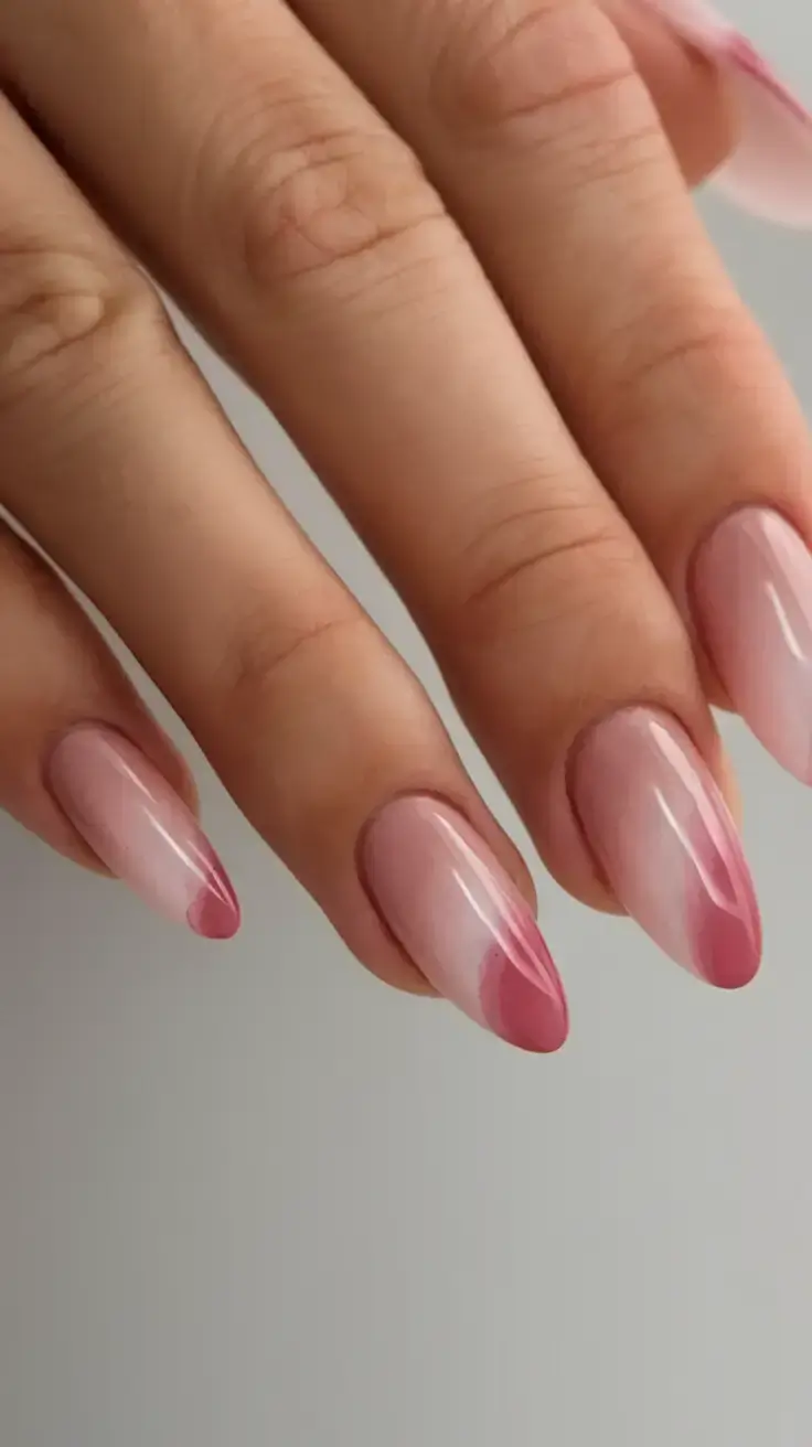 prettiest pink nails for summer 2025 Rosy Contour Vibes