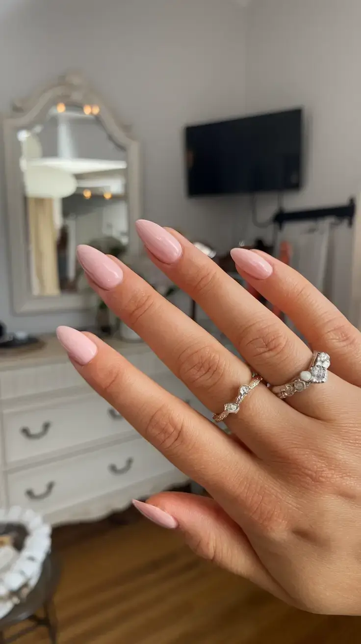 prettiest pink nails for summer 2025 Peony Blush Perfection
