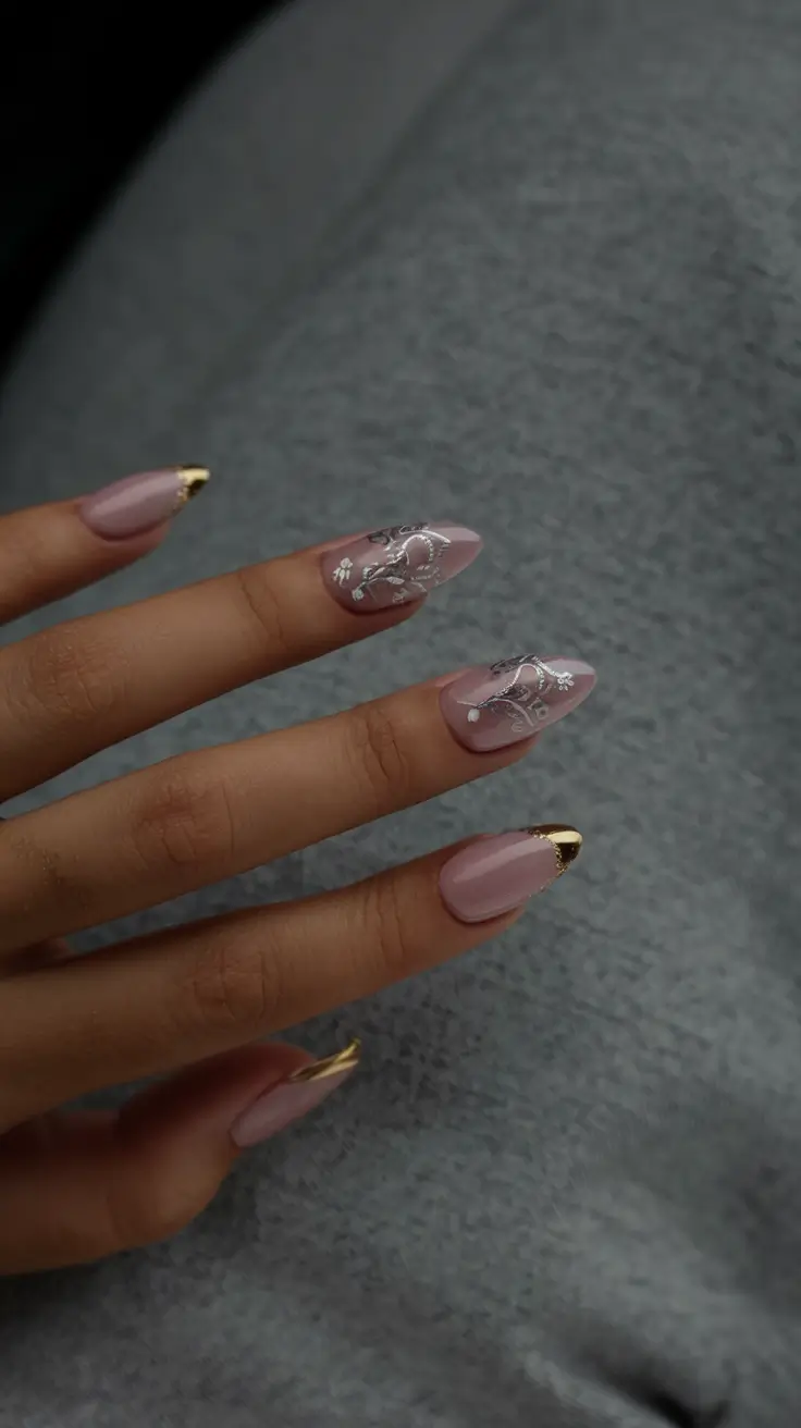 pretty summer nails youll want in 2025 Metallic Garden Fantasy