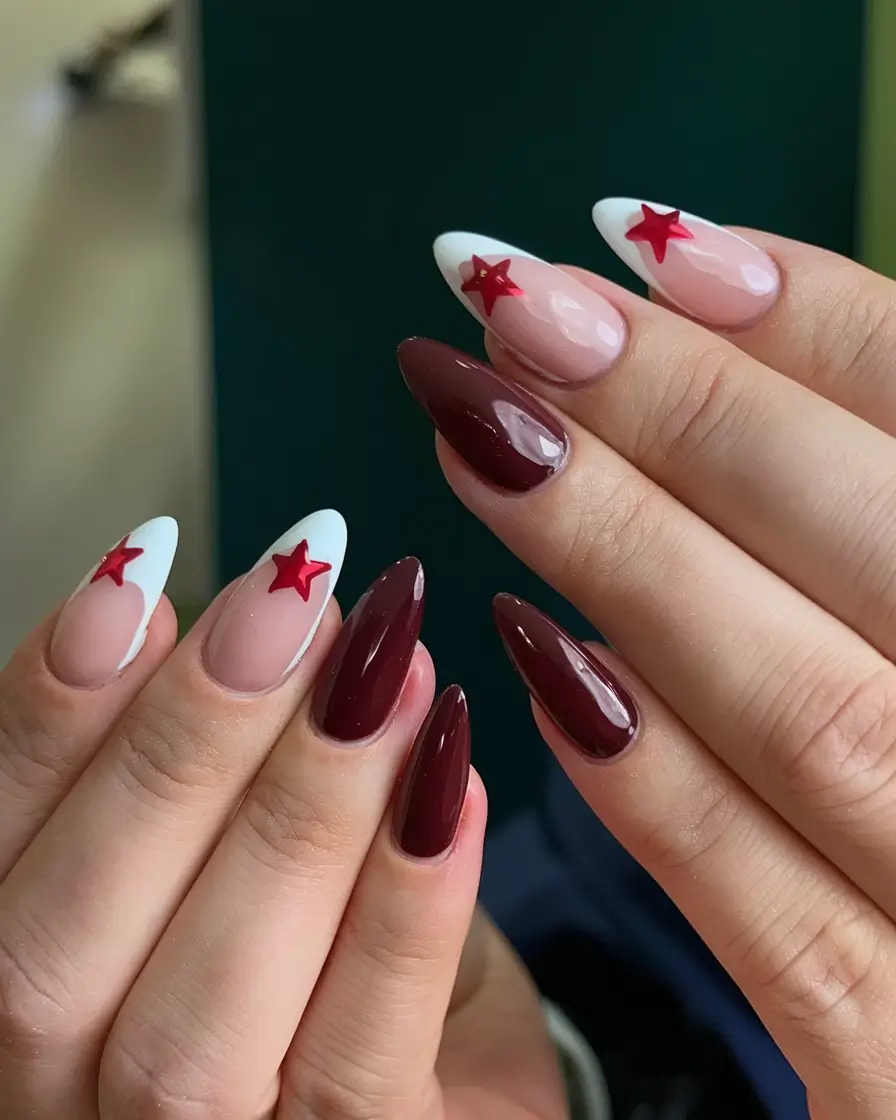 pretty summer nails youll want in 2025 Retro Star Power