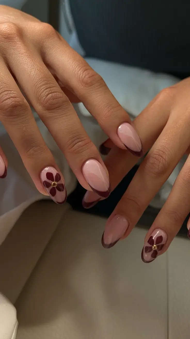 pretty summer nails youll want in 2025 Berry Wine Petals
