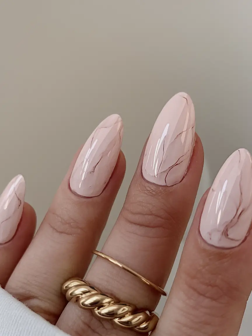 pretty summer nails youll want in 2025 Soft Marble Whisper