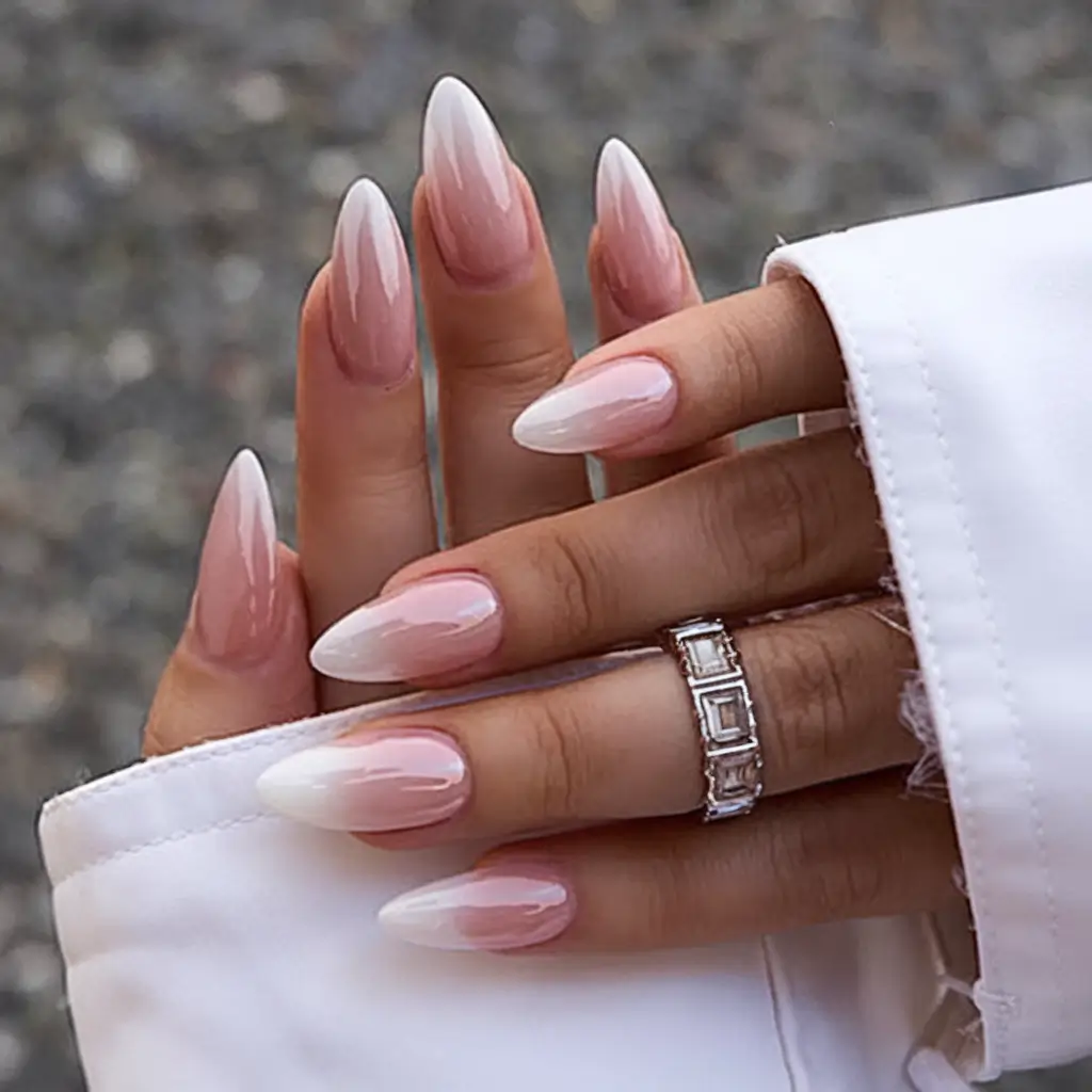 pretty summer nails youll want in 2025 Milky White Ombre Dream