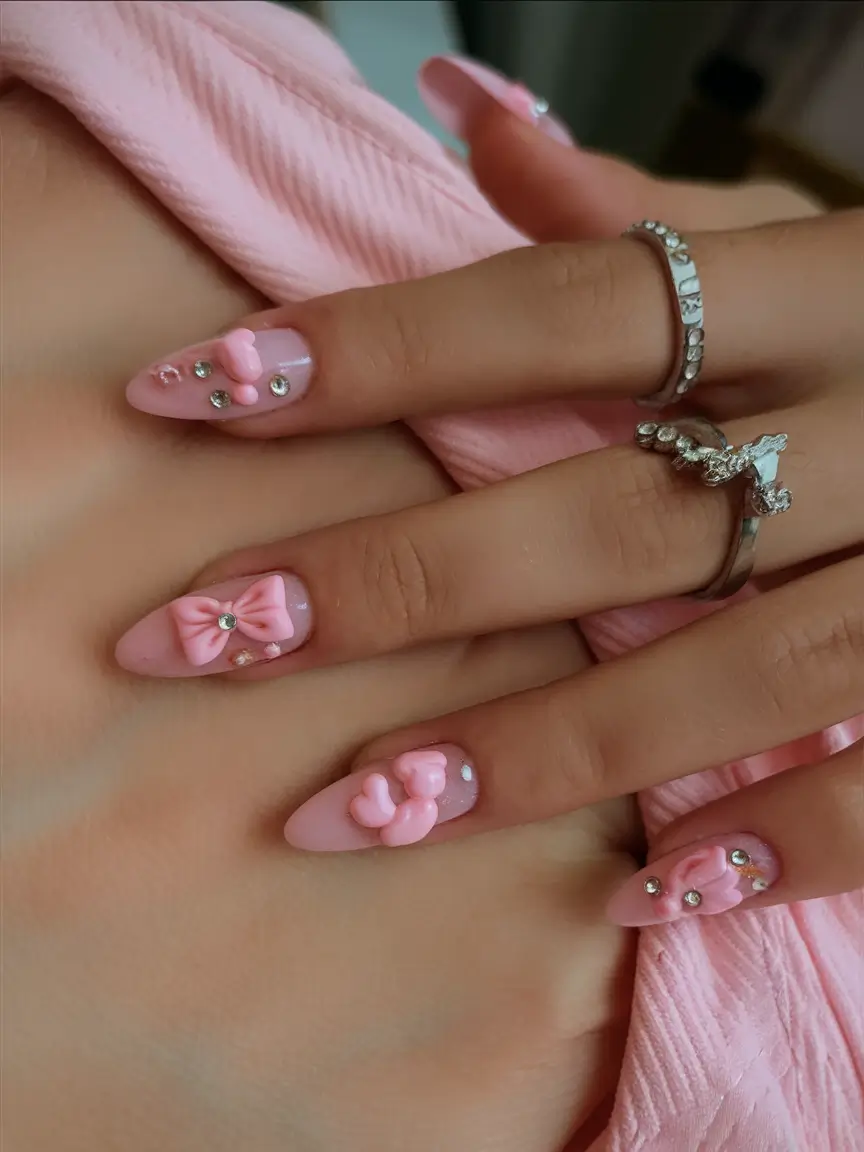 pretty summer nails youll want in 2025 3D Pastel Playfulness