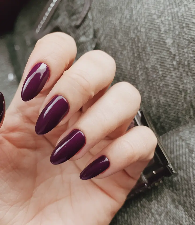 purple summer nails youll love in 2025 Rich Wine-Toned Plum For Bold Summer Statements