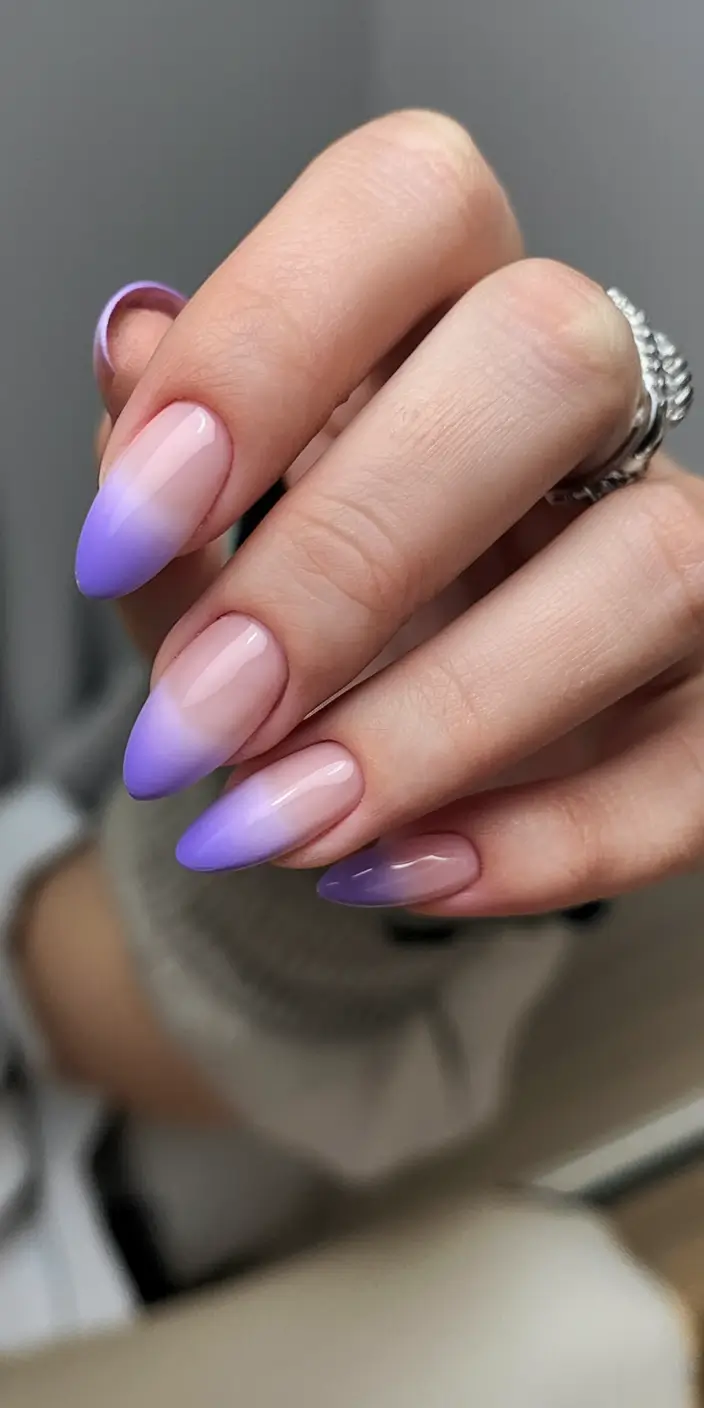 purple summer nails youll love in 2025 Soft Ombre Lavender Fade For Breezy Summer Days